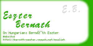 eszter bernath business card